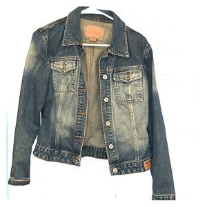 Guess faded white wash Jean jacket